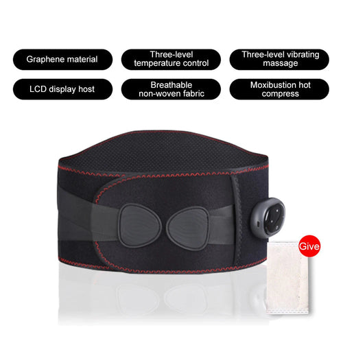 Portable Electric Heat Massage Waist Brace Support Belt Waist Massager