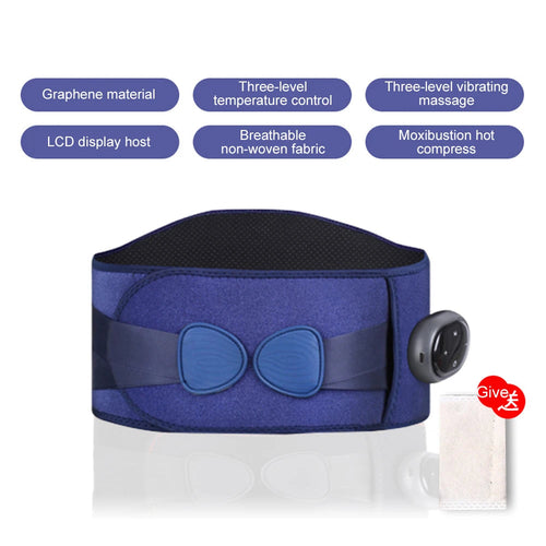 Portable Electric Heat Massage Waist Brace Support Belt Waist Massager
