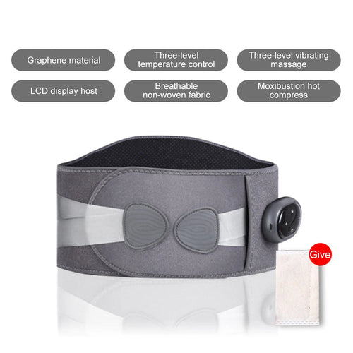 Portable Electric Heat Massage Waist Brace Support Belt Waist Massager